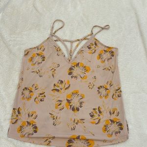 Free People Floral Strappy Tank S